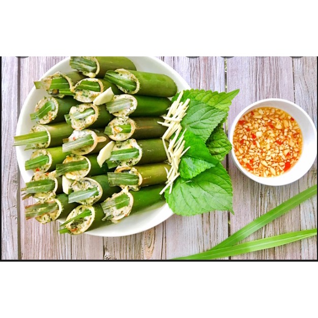 2 khay 1kg  chả ốc nhồi ống nứa  hàng loại 1