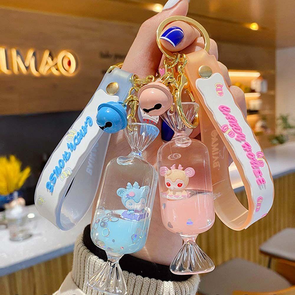 1 Móc Khóa Dạng Lỏng Nổi Hình Lọ Kẹo Hoạt Hình Dễ Thương Dành Cho Cặp Đôi
