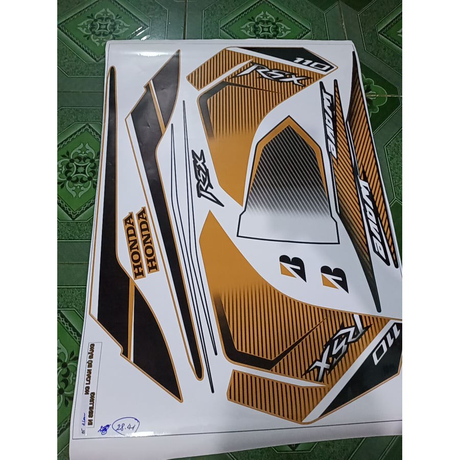 Tem rời wave rsx 2012 vàng đồng