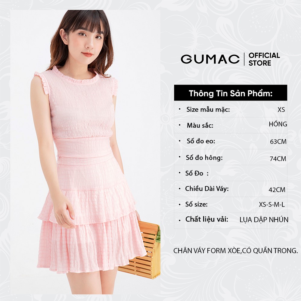 Chân váy xòe tầng GUMAC VB642 | BigBuy360 - bigbuy360.vn