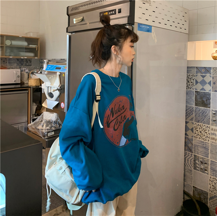 Áo Nỉ Nữ Dài Tay Cổ Tròn Thời Trang Hàn | BigBuy360 - bigbuy360.vn