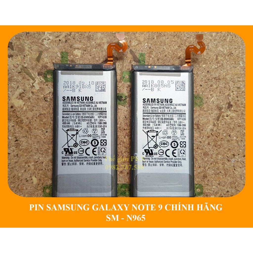 Pin Samsung Note 9 chính hãng N965 | Phát hiện fake đền 10 lần giá trị sản phẩm