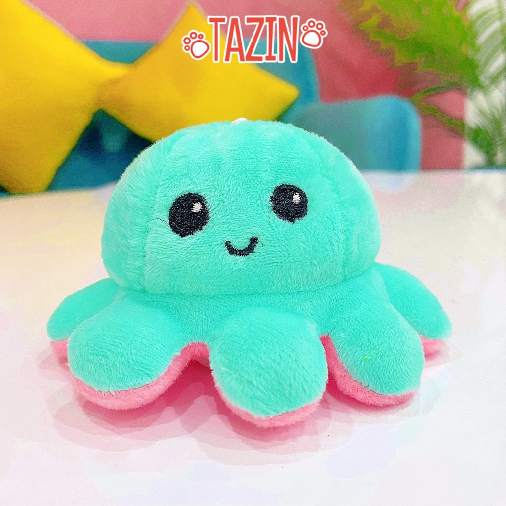 Móc khóa gấu bông bạch tuộc cảm xúc cute đáng yêu 10cm cao cấp TAZIN