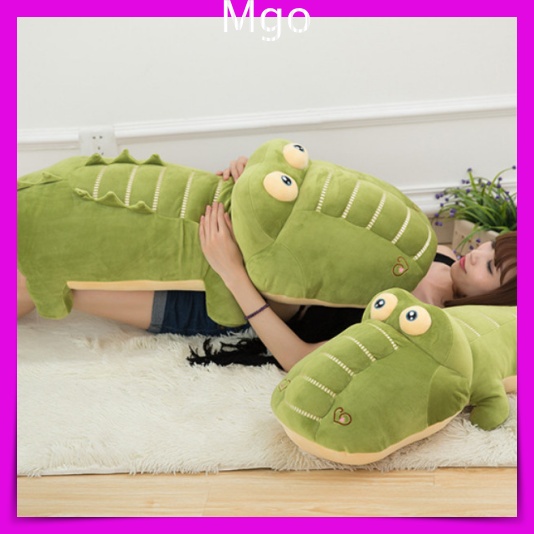 [Có Sẵn ] Gấu Bông Teddy Bear Cá Sấu Mặt Ngáo Gấu Nhồi Bông Hình Cá Sấu Mắt Lồi Mặt Quạo Dáng Dài Mềm Mịn Size 65cm 85cm