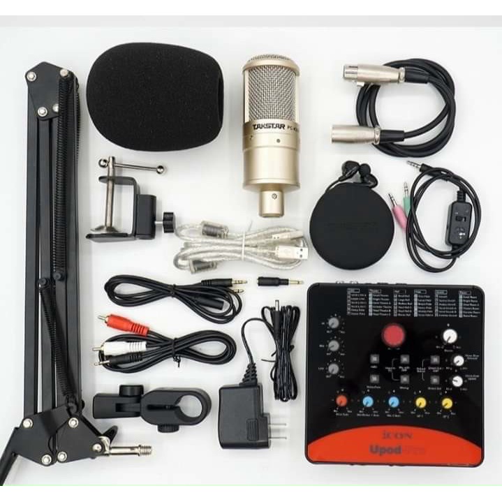 Mic Thu Âm Micro Livestream Trọn Bộ Soundcard ICON UPOD PRO & Mic TAKSTAR PC K200 ⚡BH 1 NĂM⚡ Thu Âm Điện Thoại