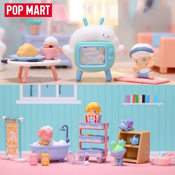 ★Hgtoys★  Búp Bê POPMART Dimoo Homebody Series Đồ Chơi Trang Trí Thời Thượng