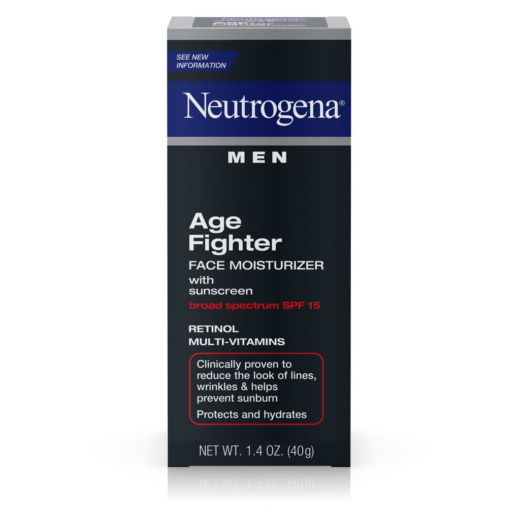 Kem Dưỡng Da Mặt Chống Nắng Neutrogena Men Age Fighter Face Moisturizer with sunscreen SPF15 (40g); vivian.cosmetic