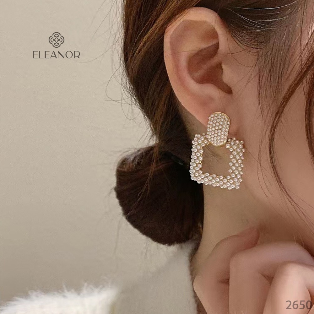 [Mã FARSBR241 giảm 15k đơn 0đ] Bông Tai Eleanor Mặt Vuông Cho Nữ - SP002650