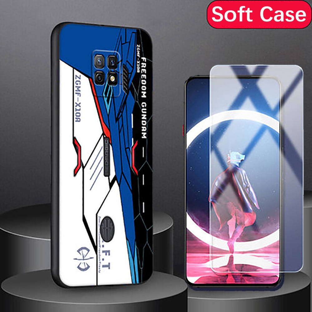 Ốp Điện Thoại TPU Dẻo Họa Tiết Hoạt Hình Kèm Kính Cường Lực Chống Rơi Cho Nubia Red magic 7 Pro Nubia Red magic 7