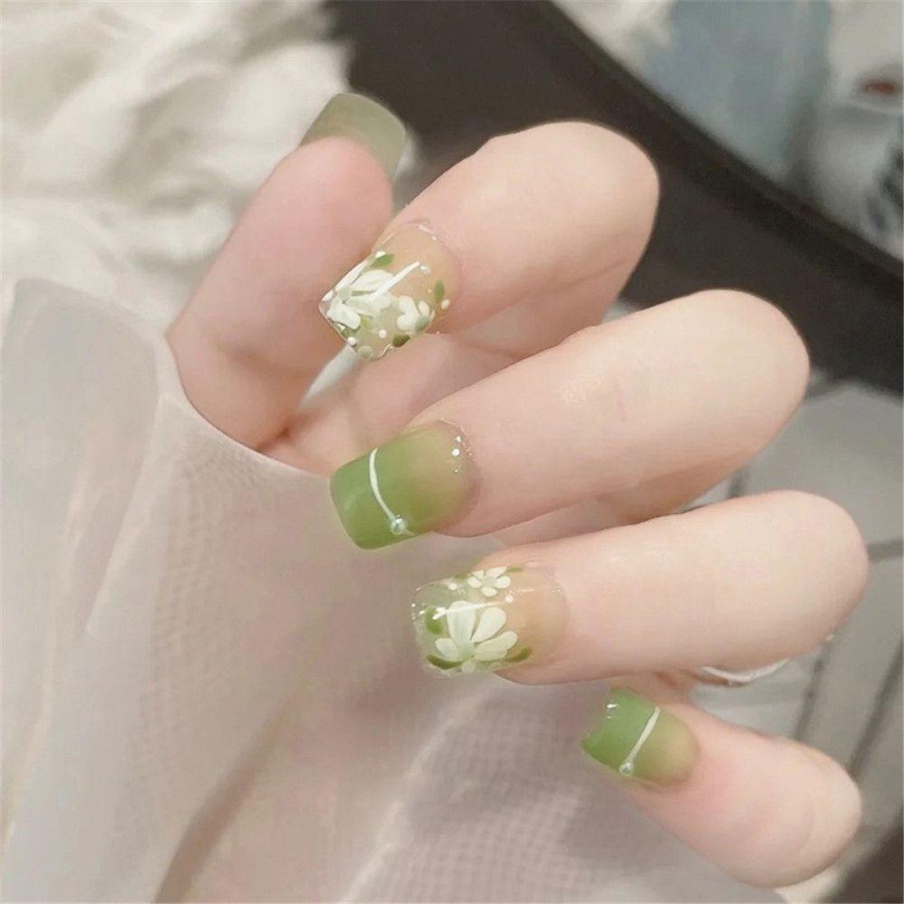 NIUYOU Bộ Móng Tay Giả Múa Ba Lê Bằng Acrylic Che Phủ Toàn Diện