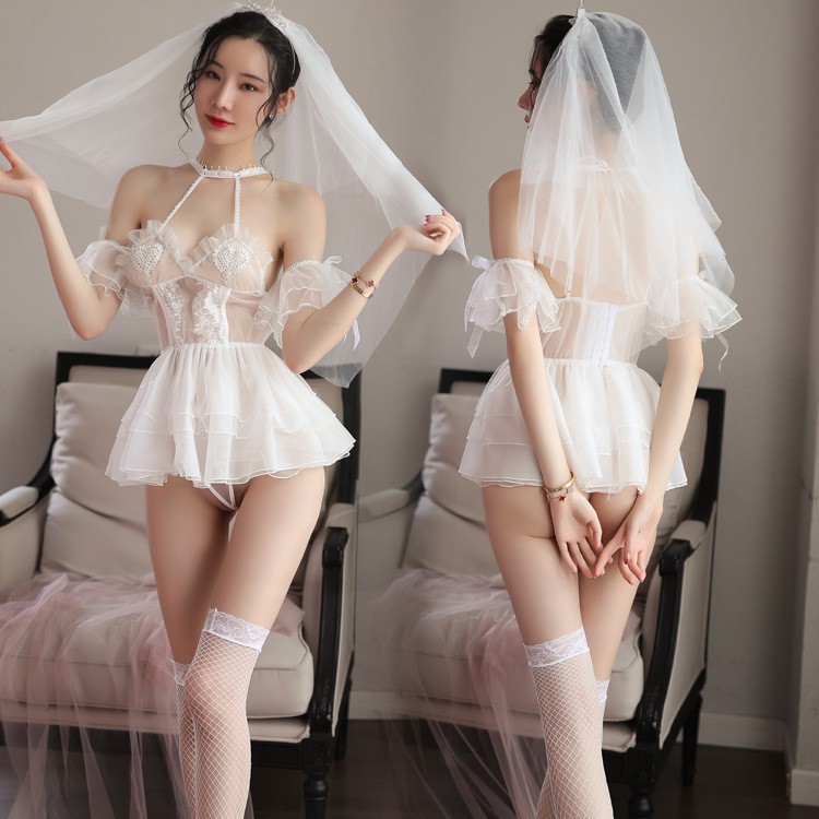 Váy cô dâu sexy gợi cảm xinh xắn VN124 Không cài đầu , không tất | BigBuy360 - bigbuy360.vn