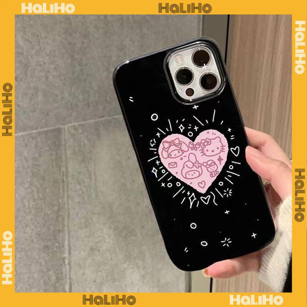 iPhone Case Silicone Soft Case Black Candy Case Big Hole Camera Protection Shockproof Pink Heart Cartoon Cute Style For iPhone 13 Pro Max iPhone 12 Pro Max iPhone 11 iPhone 7  Plus