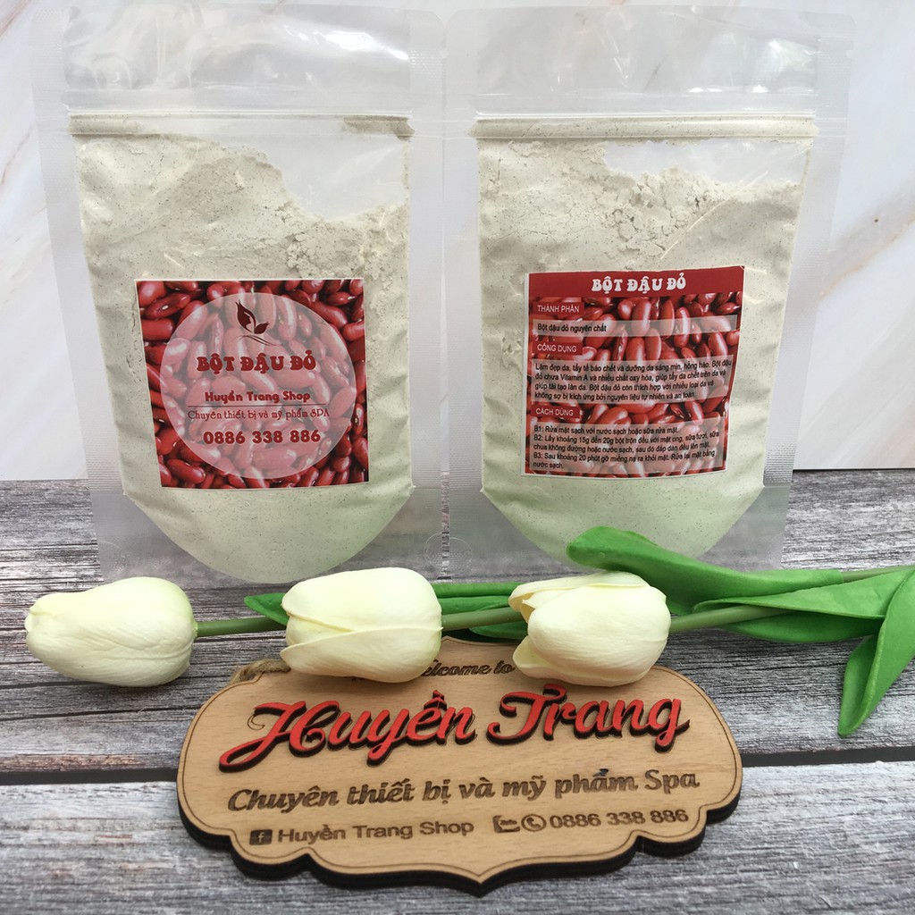Bột Mặt Nạ Đậu Đỏ Handmade Trắng Da, Cho Da Mụn, Da Thâm - Thẩm Mỹ Huyền Trang NANOCEE