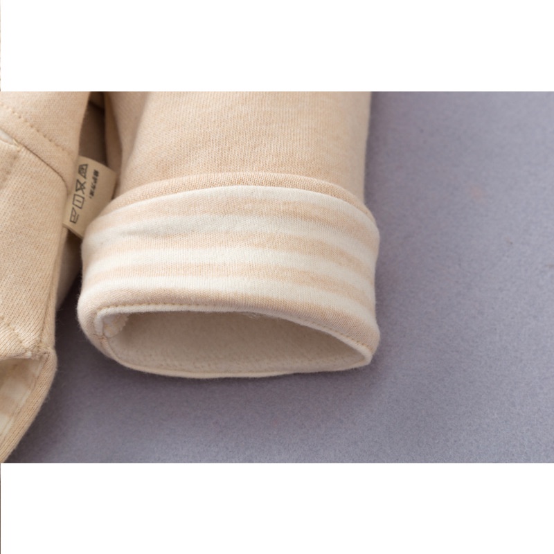 Áo khoác có mũ cho bé cotton hữu cơ tự nhiên, mềm mại và ấm áp