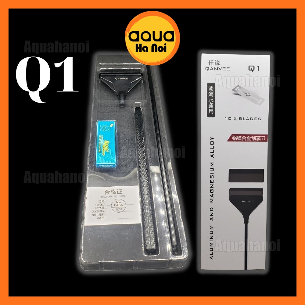 Dao cạo rêu Qanvee Q1/Q3 hợp kim nhôm - vệ sinh thành hồ cá cảnh thủy sinh