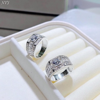 Nhẫn bạc nam đính đá nhỏ