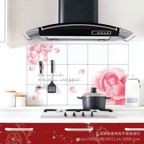 Giấy dán bếp cách nhiệt hàng cao cấp mẫu mới tráng nhôm