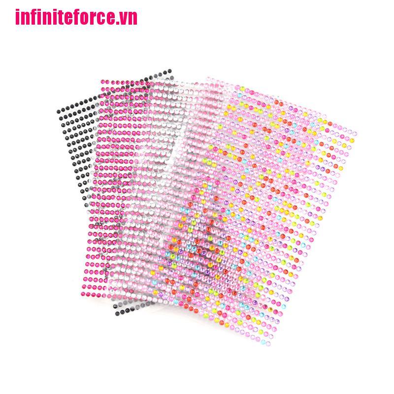 (Hàng Mới Về) Miếng Dán Đính Đá Pha Lê Tự Dính Trang Trí Xe Hơi