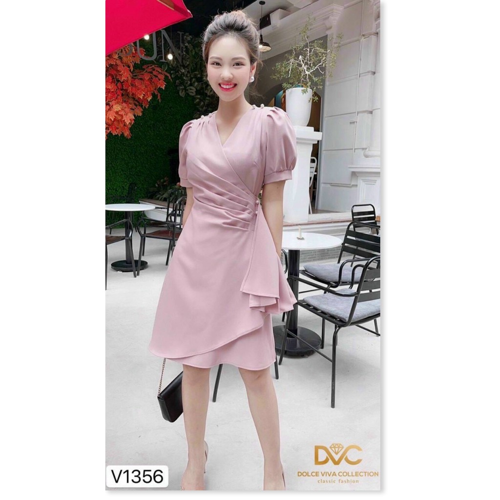 ĐẦM NỮ TAY BỒNG KIỂU XẾP LY TÙNG CHÉP ĐIỆU ĐÀ TIỂU THƯ DUYÊN DÁNG