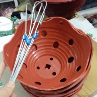 Chậu trồng lan kèm quai treo phi 20cmx10cm