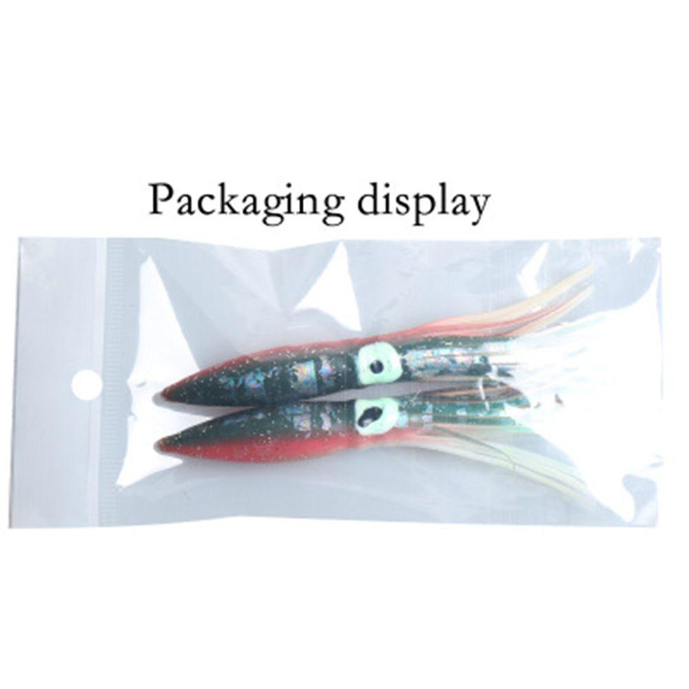 HECCEH 2PCS Saltwater Octopus Bait 4 Colors Artificial 11cm 5g long tail