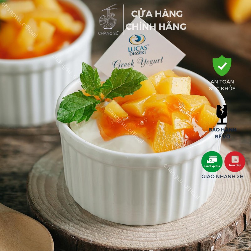 Khuôn sứ làm bánh - Hũ ramekin dụng cụ nướng bánh bông lan chịu nhiệt tốt - Chàng Sứ