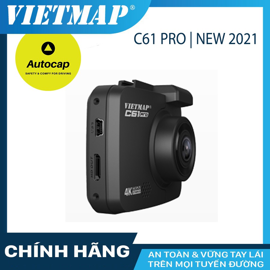 Camera hành trình VIETMAP C61 Pro (bản 2021) cho xe ô tô kèm thẻ nhớ