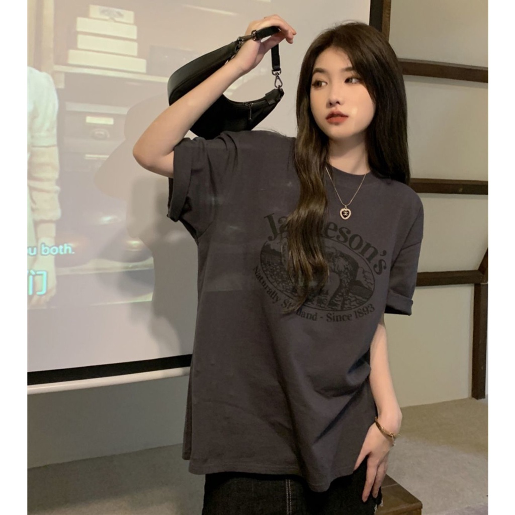 Áo Thun Tay Lỡ Dáng Rộng Phong Cách Hàn Quốc Mới