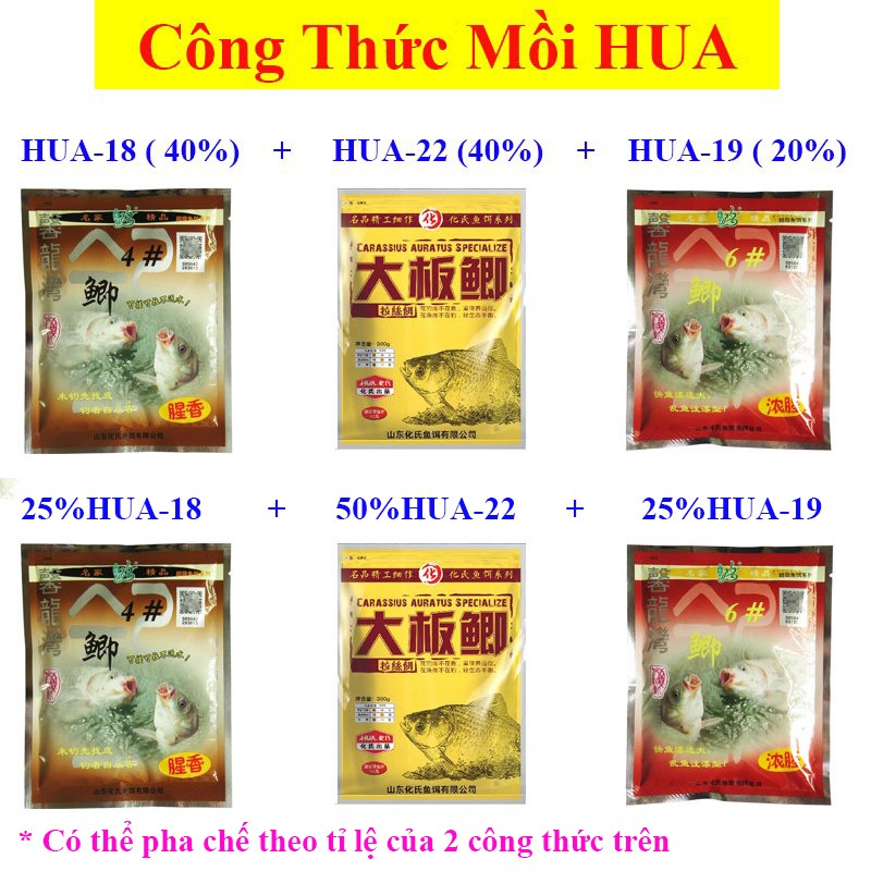 Mồi HUA rượu thuốc câu cá hoang dã siêu nhạy cao cấp HUA-22