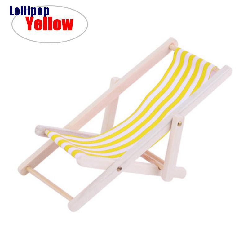 Mô hình ghế ngồi bãi biển tùy chọn màu sắc trang trí nhà búp bê tỉ lệ 1: 12 DIY
