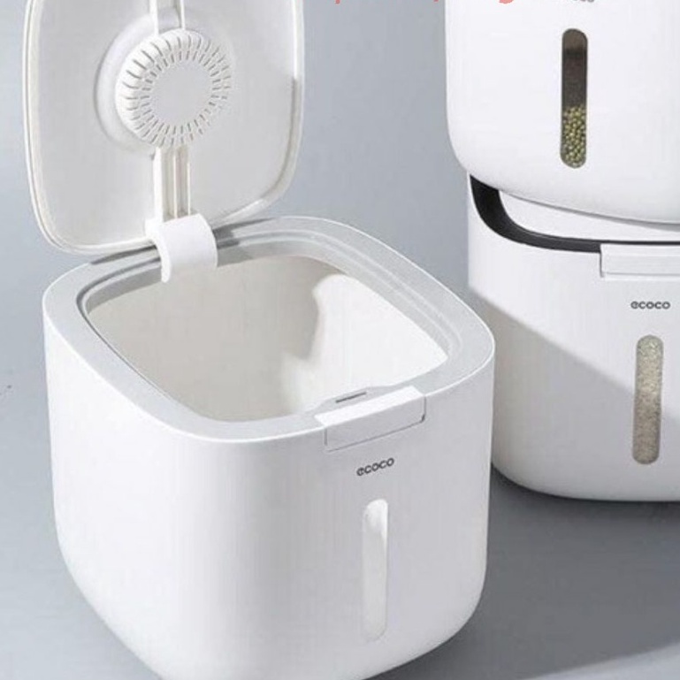 [BH 1 NĂM] Thùng Đựng Gạo, Ngũ Cốc Thông Minh ECOCO- Chống Ẩm, Mối Mọt- Loại 5kg và 10kg- Nhập Khẩu Chính Hãng ECOCO10K