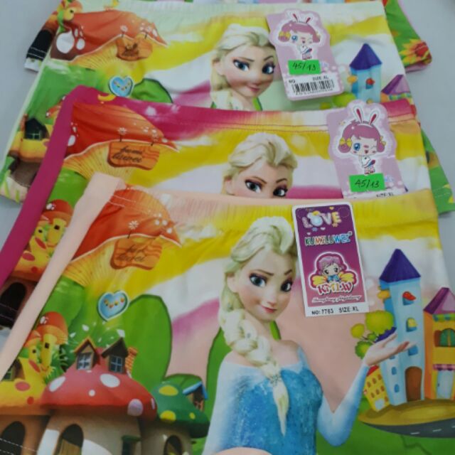 Quần chíp đùi cho bé hình Elsa