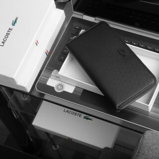 (Full box túi giấy) Ví dài Lacoste hàng xuất khẩu