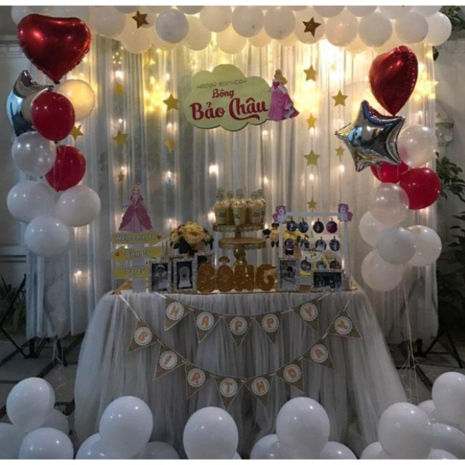 (MAY SẴN, TẶNG DÂY TREO) KHĂN QUÂY BÀN VOAN LƯỚI TRANG TRÍ BÀN TIÊC PARTY DECOR