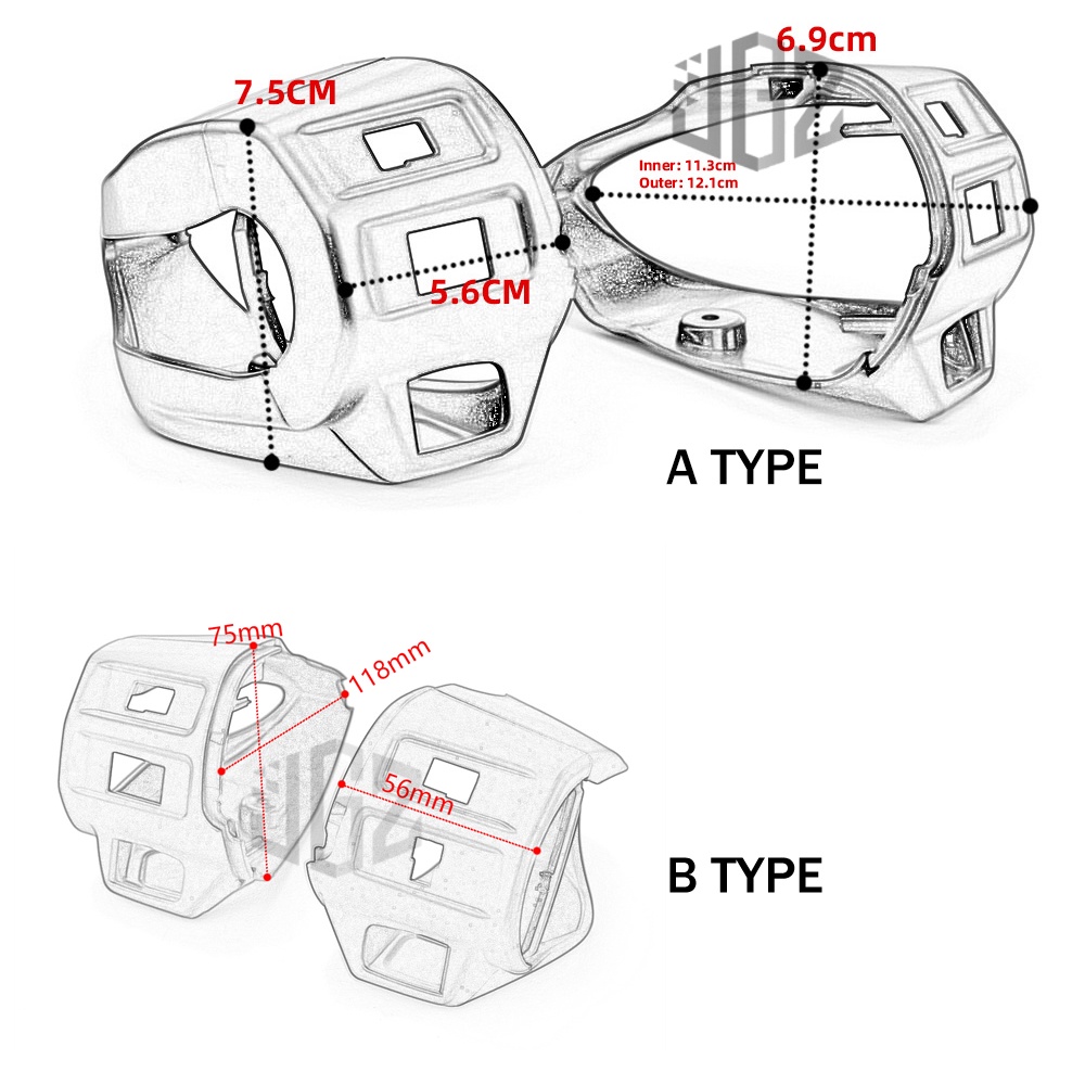 Vỏ Bọc Công Tắc Đèn Pha Bằng ABS Cho Xe Máy VESPA SPRINT PRIMAVERA 150 2013-2020 2021 2022