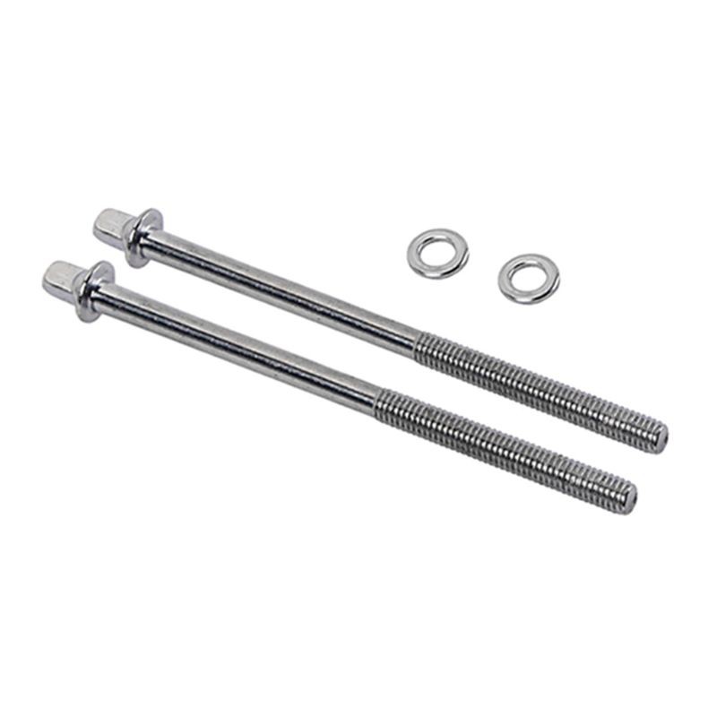 2pcs Long Drum Tension Rods with Washers Screws Bolts Set Snare Bass Parts