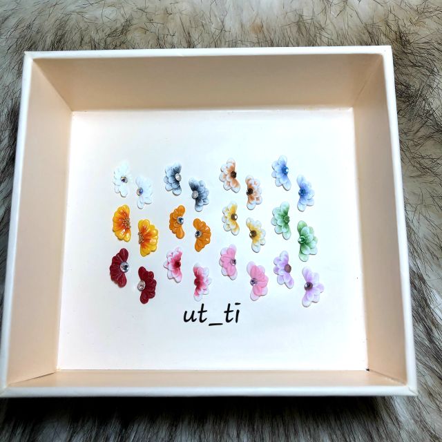 hoa bột mã 02- trang trí móng nail