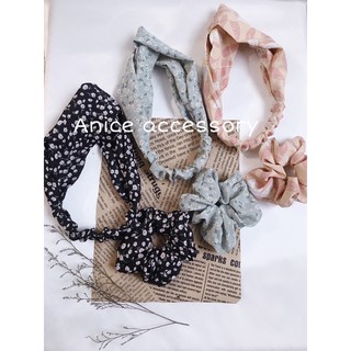 [Có bán lẻ] SET CỘT TÓC và BĂNG ĐÔ hoa nhí