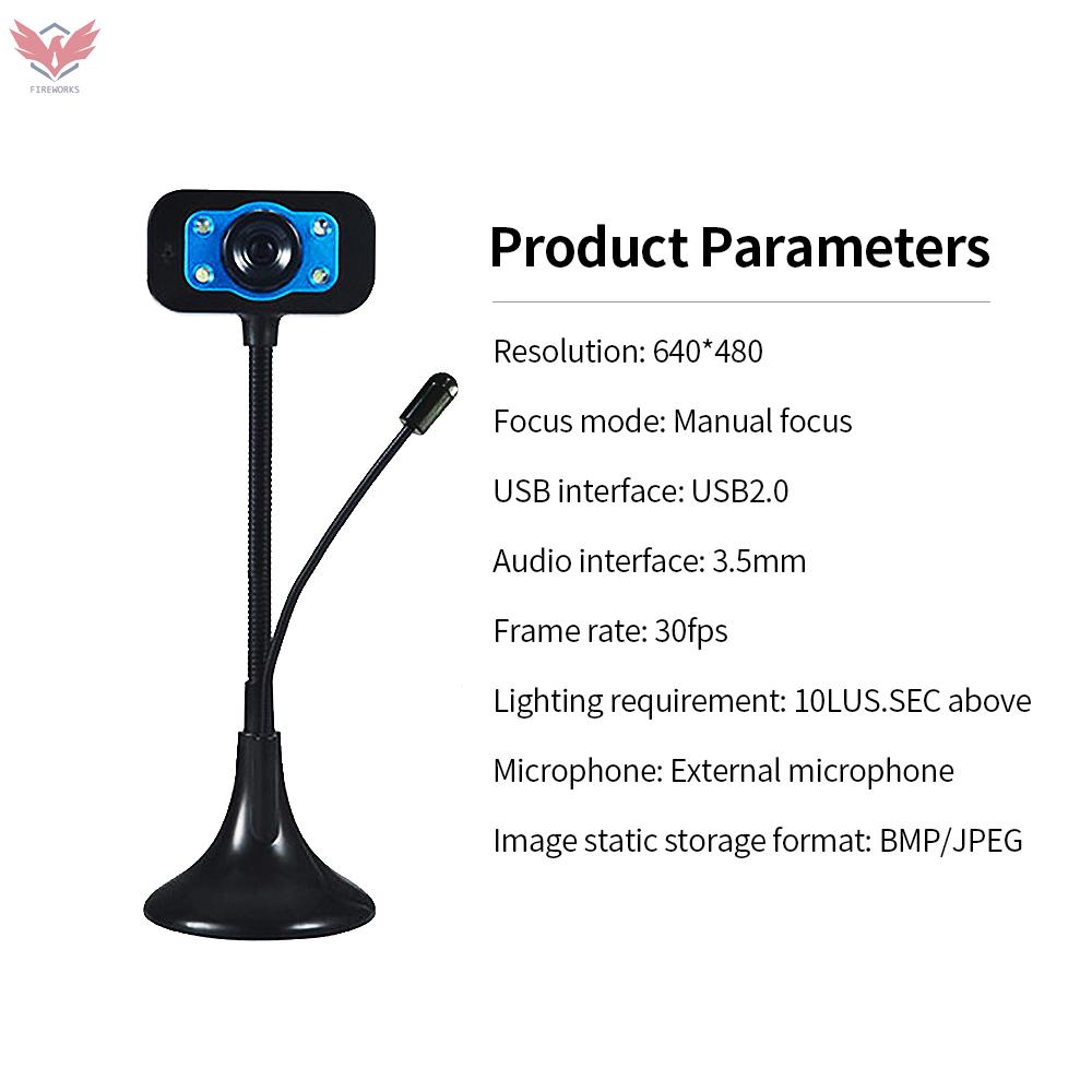 Webcam F 480P USB Không Trình Điều Khiển Tích Hợp Micro Cho PC Laptop | BigBuy360 - bigbuy360.vn