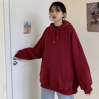[FreeShip] Áo hoodie trơn,unisex form rộng kiểu dáng hàn quốc