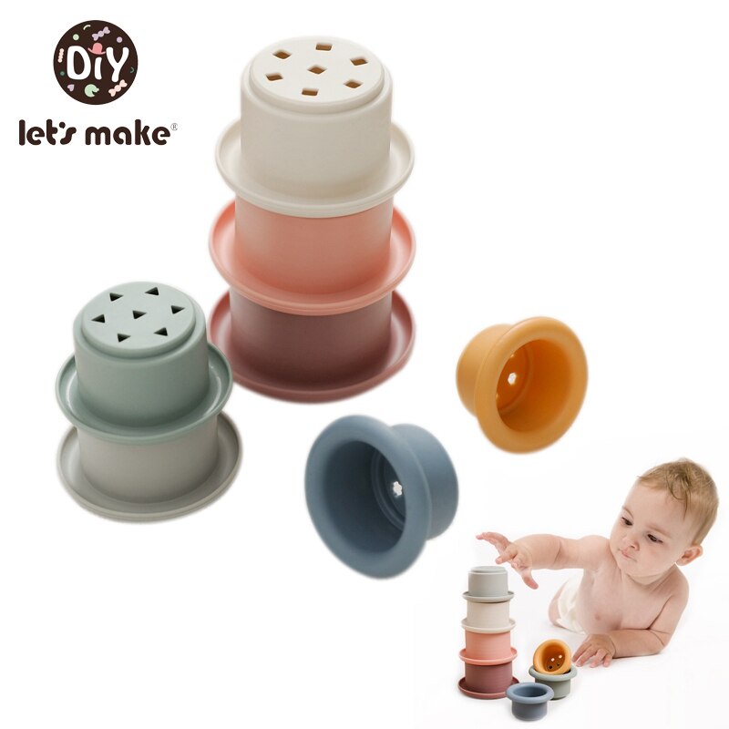 Đồ chơi xếp ly MAMIMAMIHOME PGJ1261 chất liệu silicon hỗ trợ giáo dục bé theo phương pháp montessori