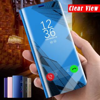 Bao da ngủ tự động giá đỡ nắp gập tráng gương trong suốt thông minh thích hợp cho iPhone 5 5S SE 6S 7 8 Plus XS Max XR