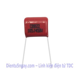 Tụ 400V - 105J - Tụ CBB22 105 (1uF) 15mm (Combo 02 chiếc)