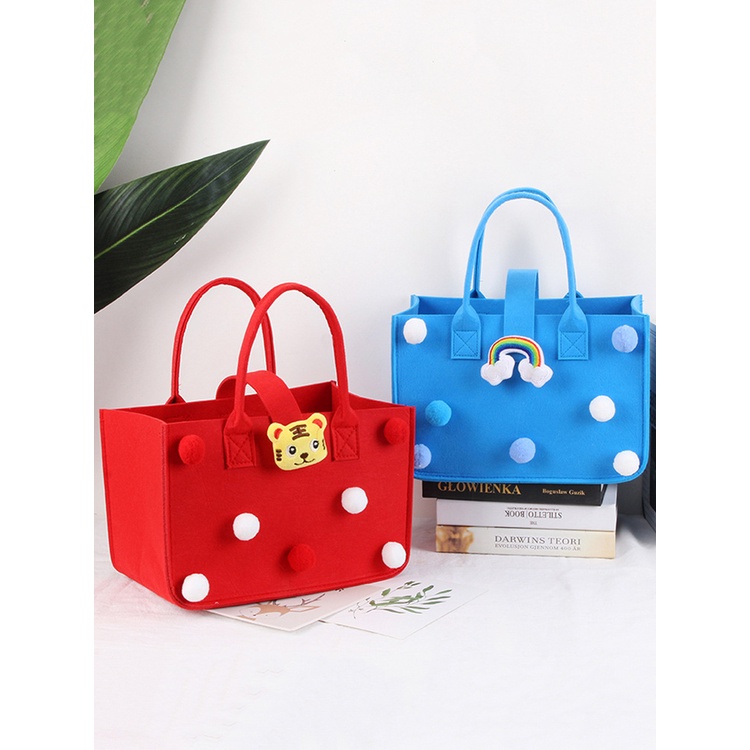 Túi xách JASMIN NOIR chất liệu nỉ họa tiết hoạt hình nhiều kiểu tùy chọn thiết kế thời trang cho nữ