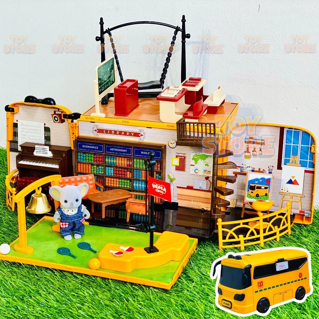 Bộ đồ chơi mô hình nhà búp bê tích hợp xe ô tô gấp gọn FUDAER chất liệu nhựa cao cấp