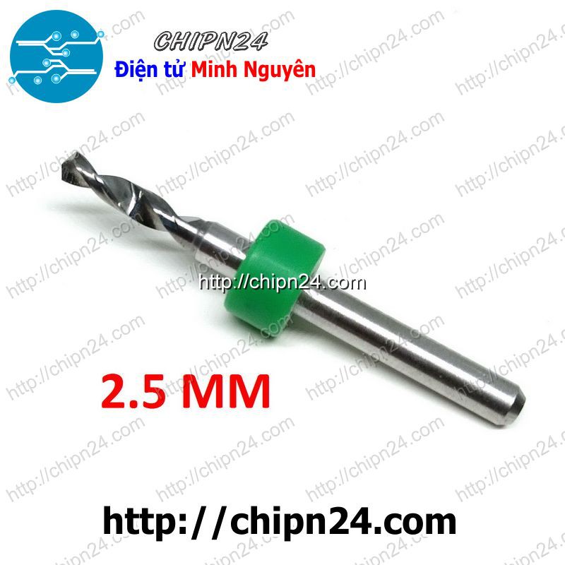 [1 CÂY] Mũi khoan mạch in CNC 2.5mm (Mạch điện tử, PCB)