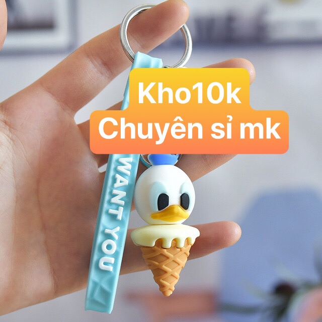 Sỉ 10 móc khoá ốc quế hoạt hình  69k