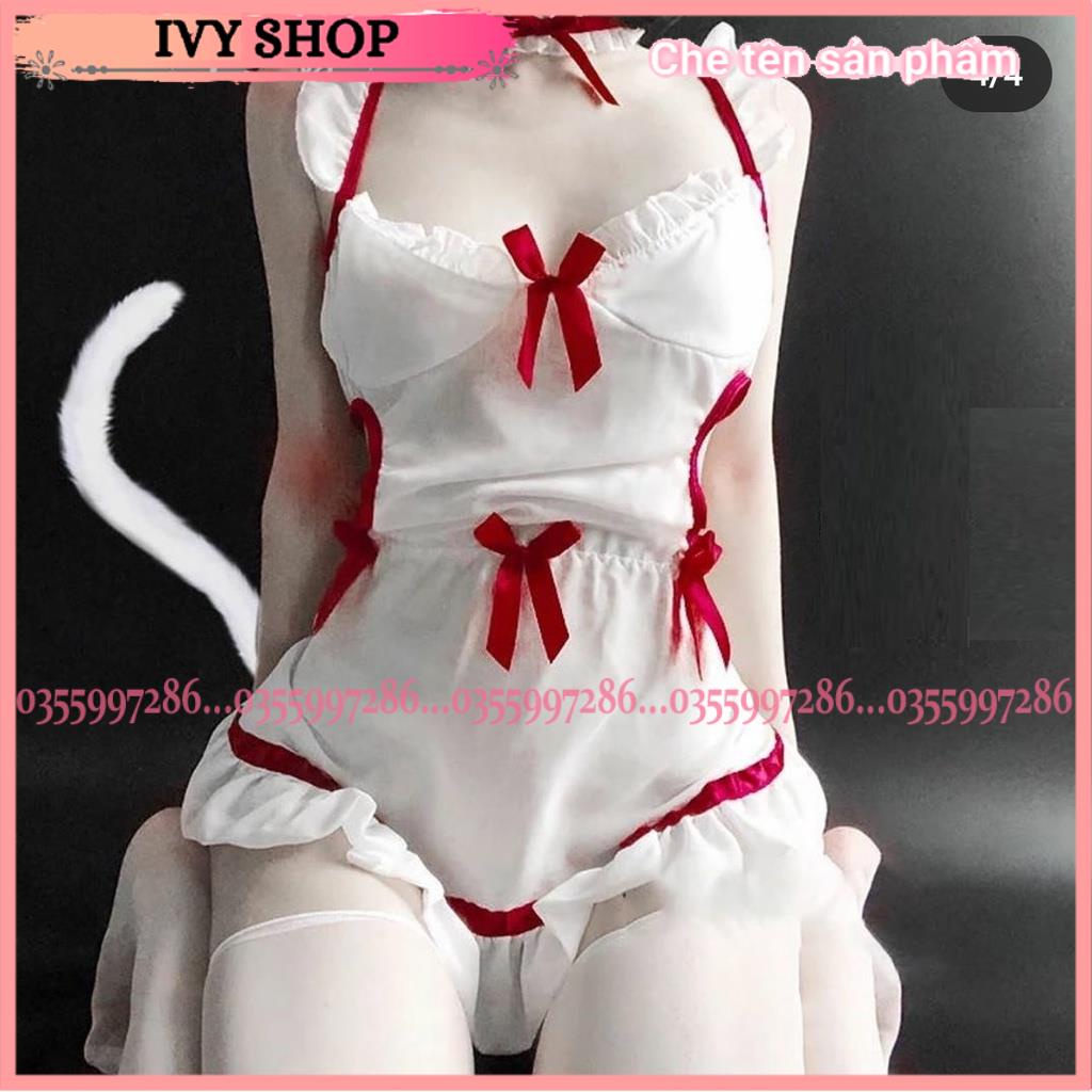 Váy Ngủ Nữ Hở Lưng Sexy Cosplay Y tá, Yếm Ngủ Buộc Dây Freesize Chụp Ảnh Indoor Studio Gợi Cảm - YtaN187 | BigBuy360 - bigbuy360.vn