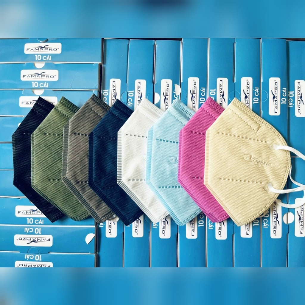 Combo 50 chiếc khẩu trang N95 FAMAPRO 4 lớp kháng khuẩn chính hãng cty Nam Anh