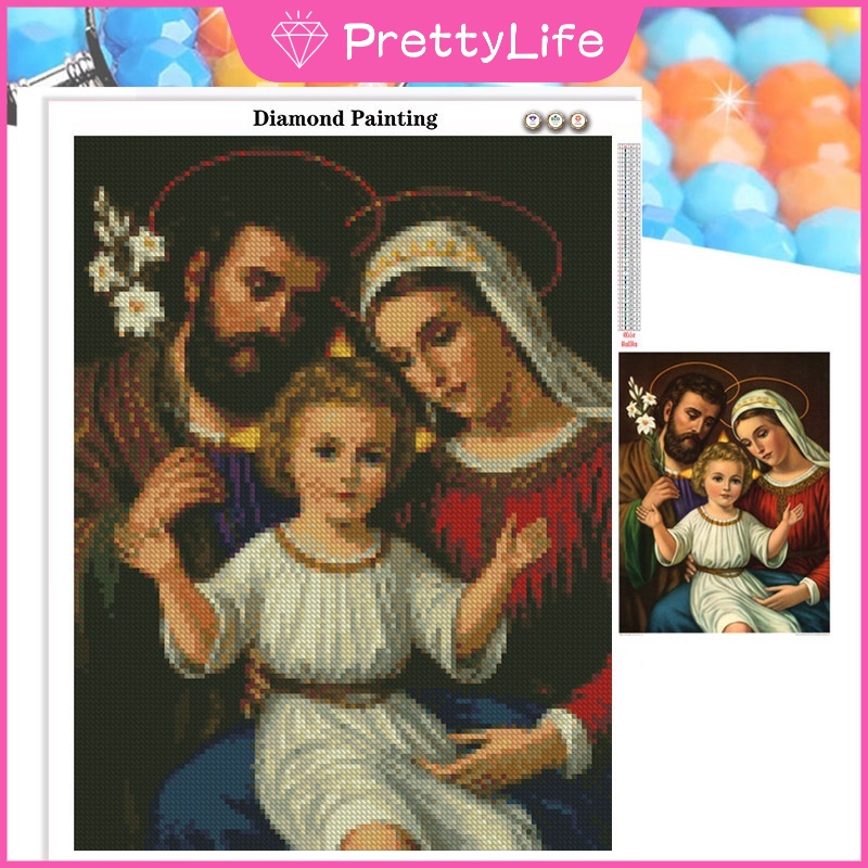 Bộ Tranh Đính Đá Tự Làm Hình Chúa Jesus 40x50cm